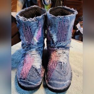 Up cycled boots sizes 8 & 11
